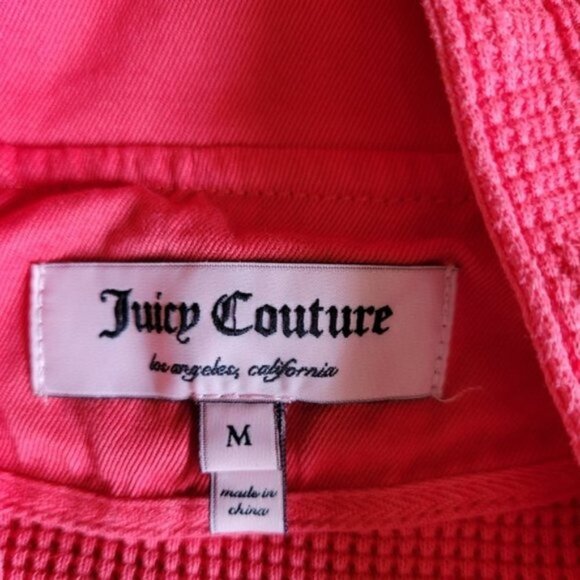 Juicy Couture coral waffle knit hoodie size medium - Picture 11 of 15